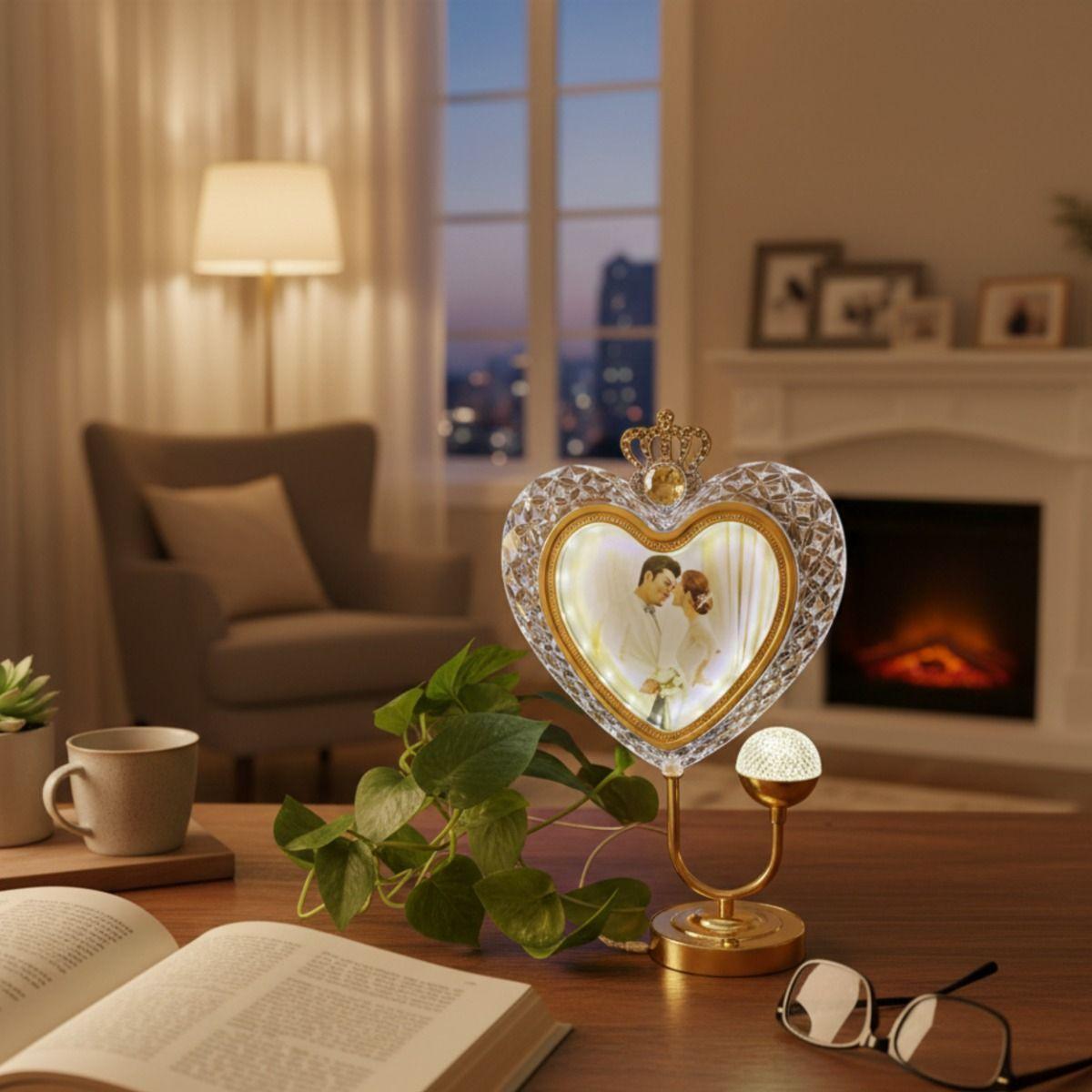 Portarretrato Decorativo Corazón Digital Corona Imperial Jhn-7