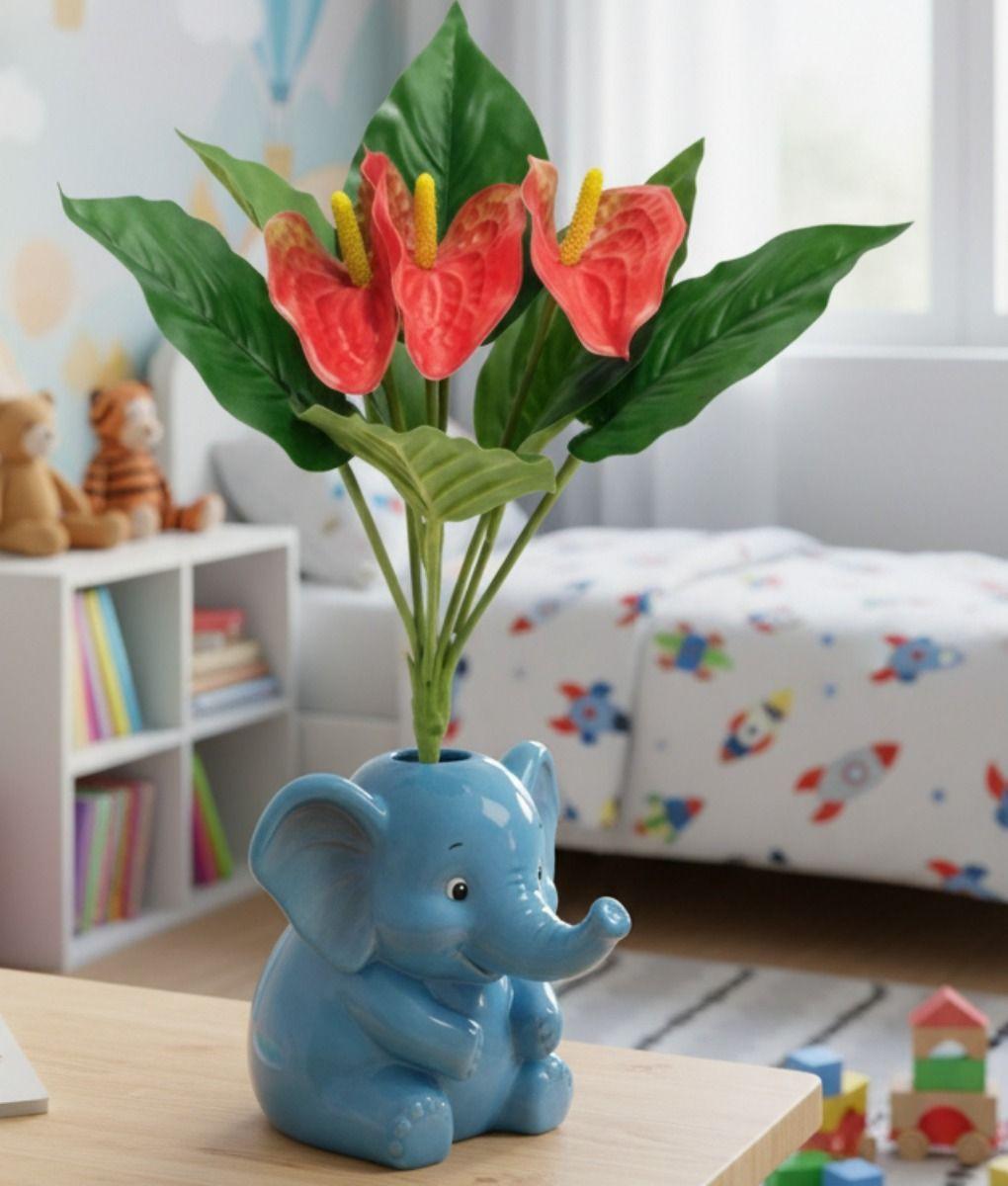 Set 3 Flores Artificiales Ramo Exótico Calas Anturios Jhn-9