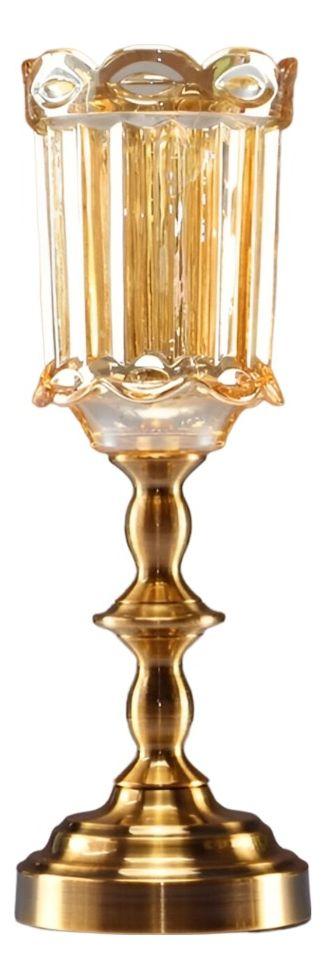 Jarrón Cristal Florero Base Adorno Decorativos 36 cm Jhn-0