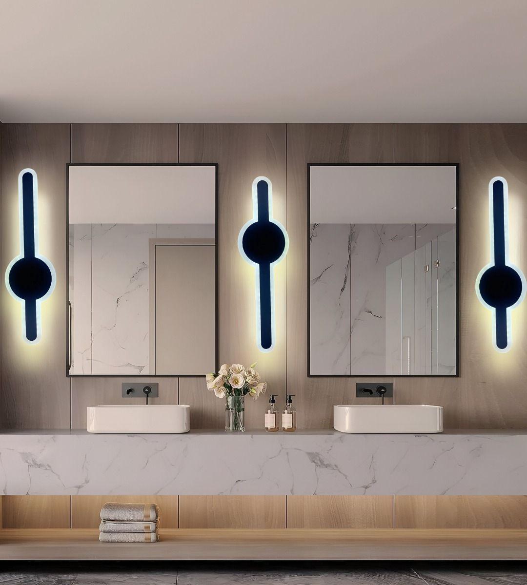 Lámpara Pared Acrílica LED Tipo Espada Negra Decorativa Jhn-7