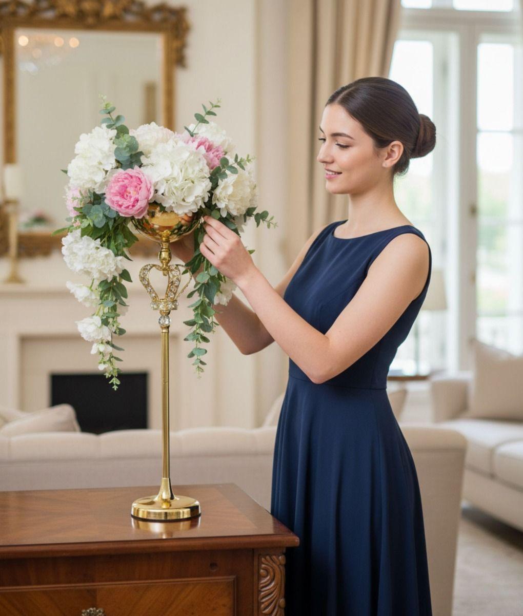 Centro Mesa Decorativo Candelabro Elegante Adorno Jhn-2