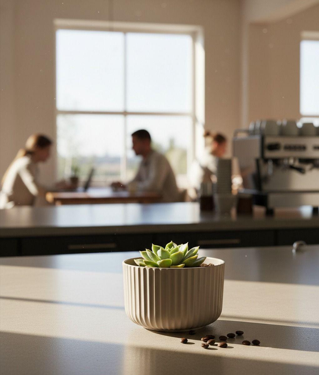 Set 2 Macetero Decorativo Diseño Ondulado Recipiente Jhn-4