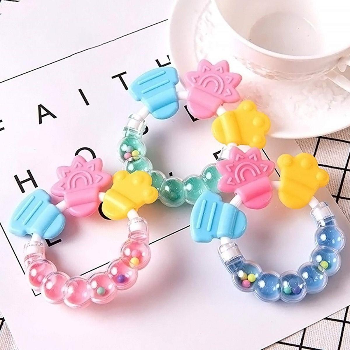 Set 8 Mordedor Pulsera Sensorial Silicona Bebes Lau-1