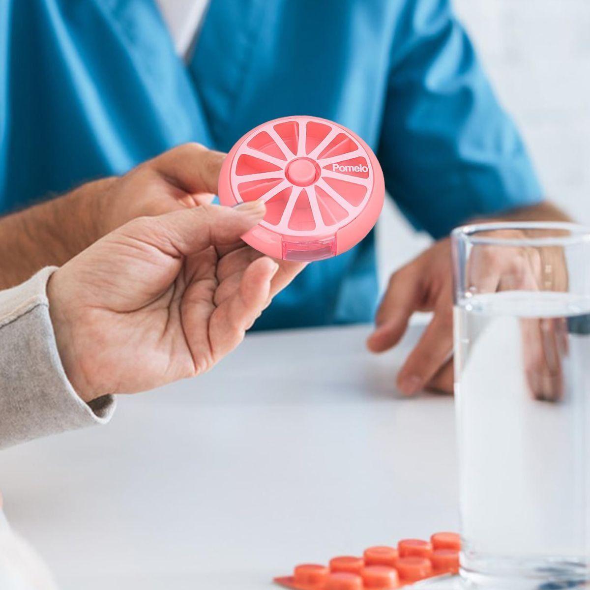 SET 3 PASTILLEROS REDONDO 7 COMPARTIMIENTO PORTATIL LAU-1