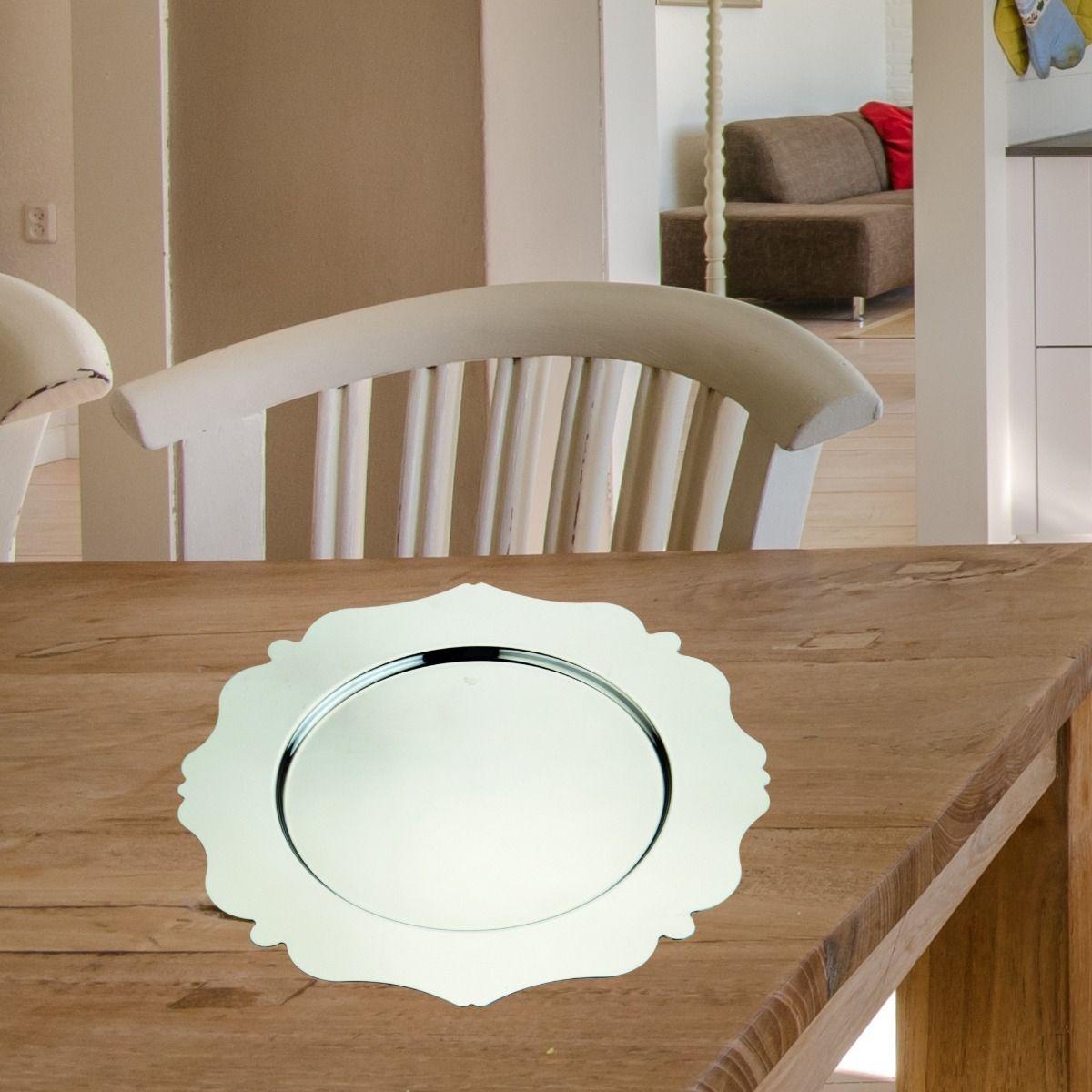 Set de 3 Plato Base Decorativo 33cm Eventos Mesa Jhn-2