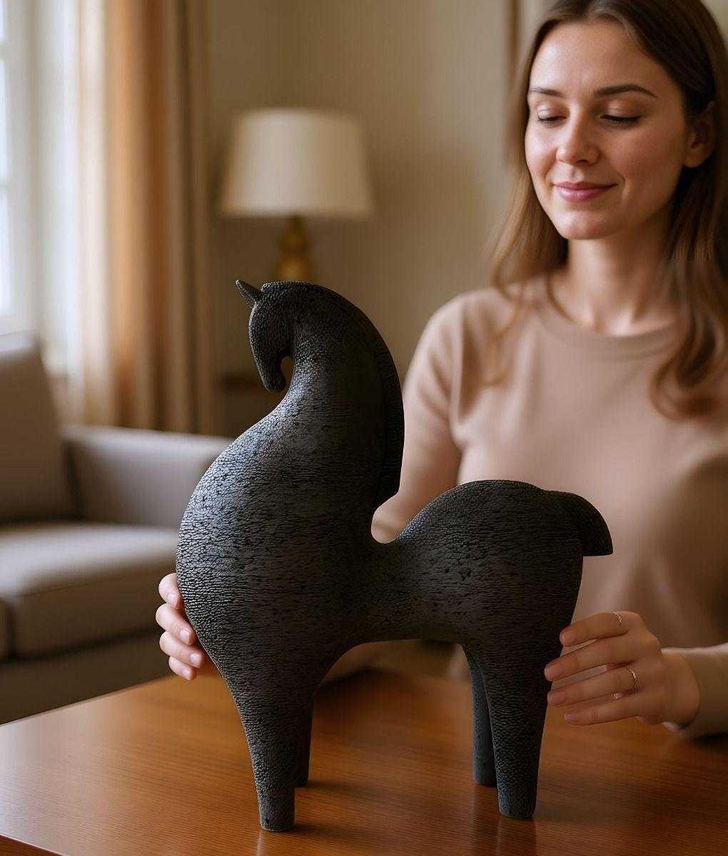 Estatua Caballo Elegante Figura Decorativa Estilizada Jhn-3