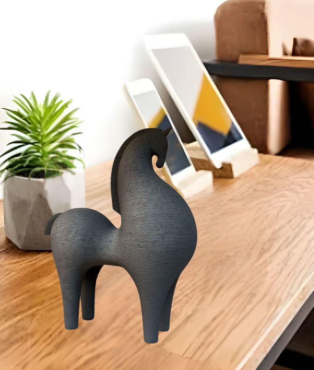 Estatua Caballo Elegante Figura Decorativa Estilizada Jhn-5