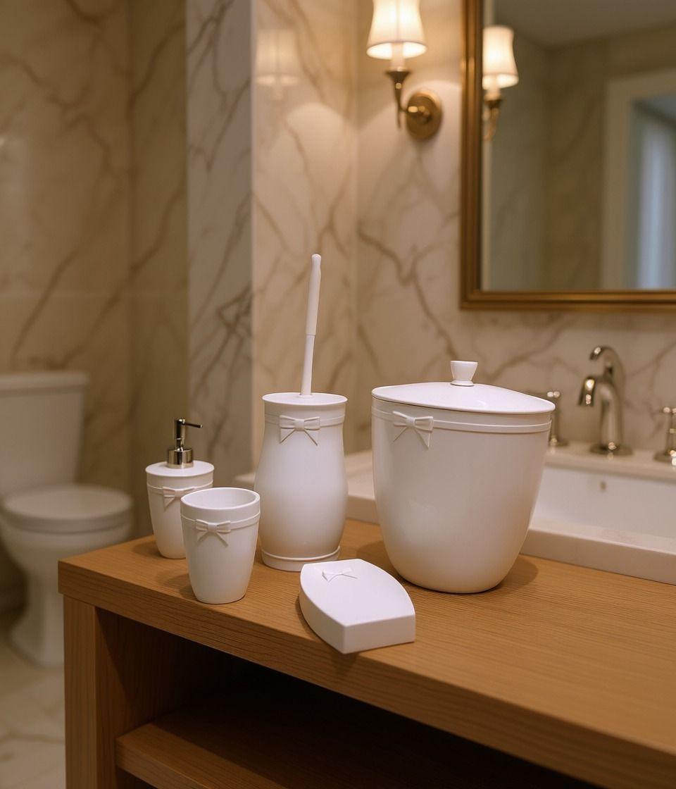 Set Accesorios Baño Decoración Lujo Minimalista Hogar Jhn-9