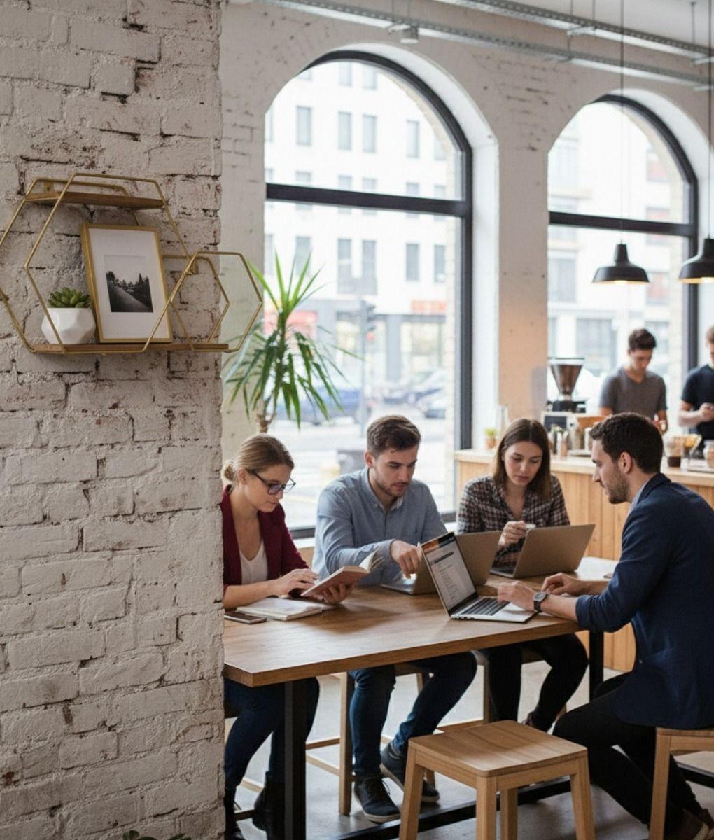 Estantería Pared Hexagonal Moderno Decorativo Hogar Jhn-4