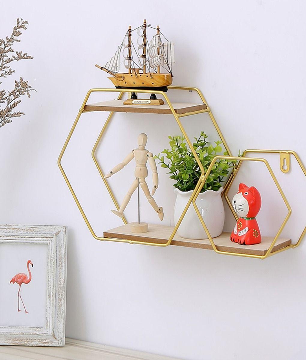 Estantería Pared Hexagonal Moderno Decorativo Hogar Jhn-8