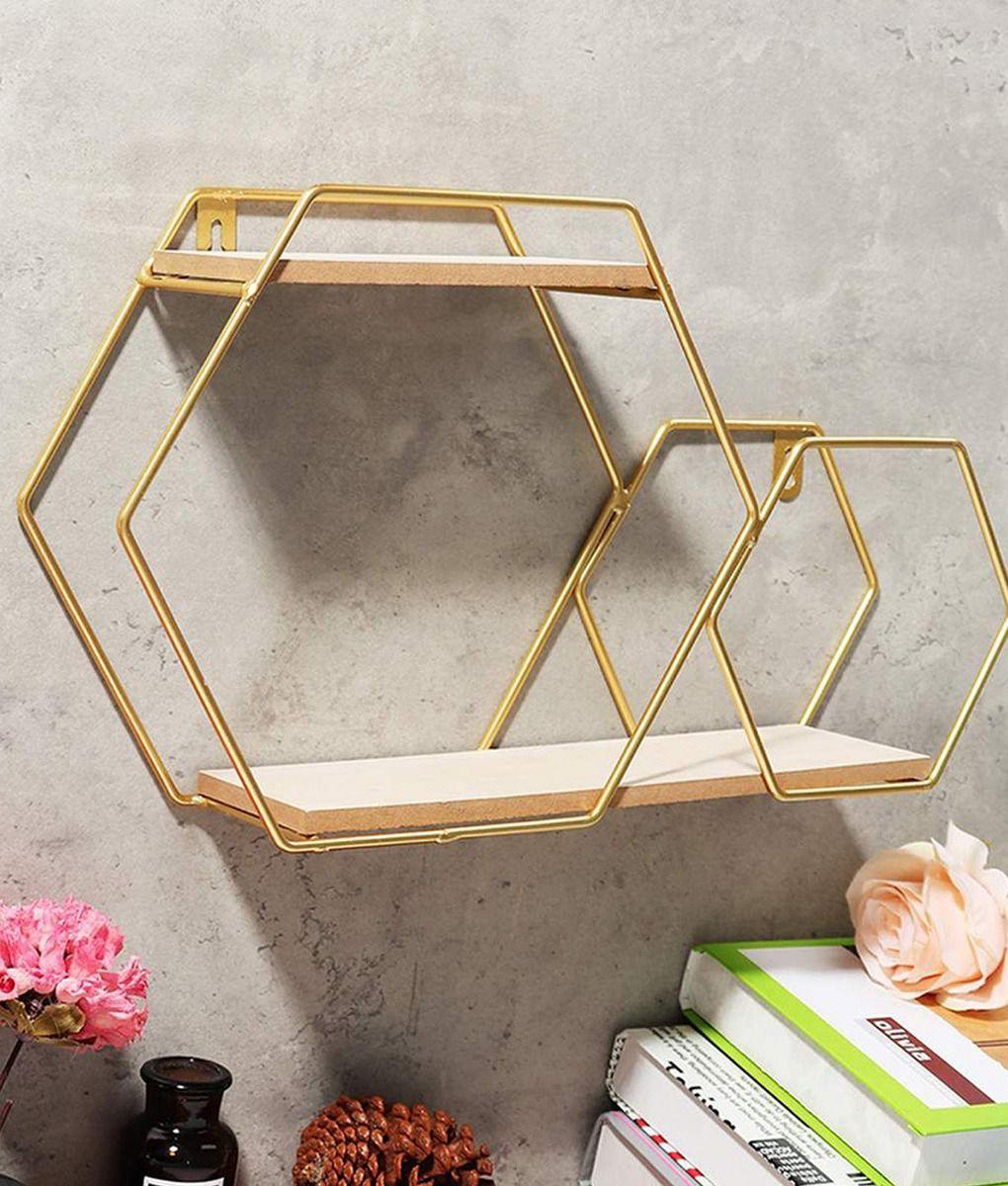 Estantería Pared Hexagonal Moderno Decorativo Hogar Jhn-9