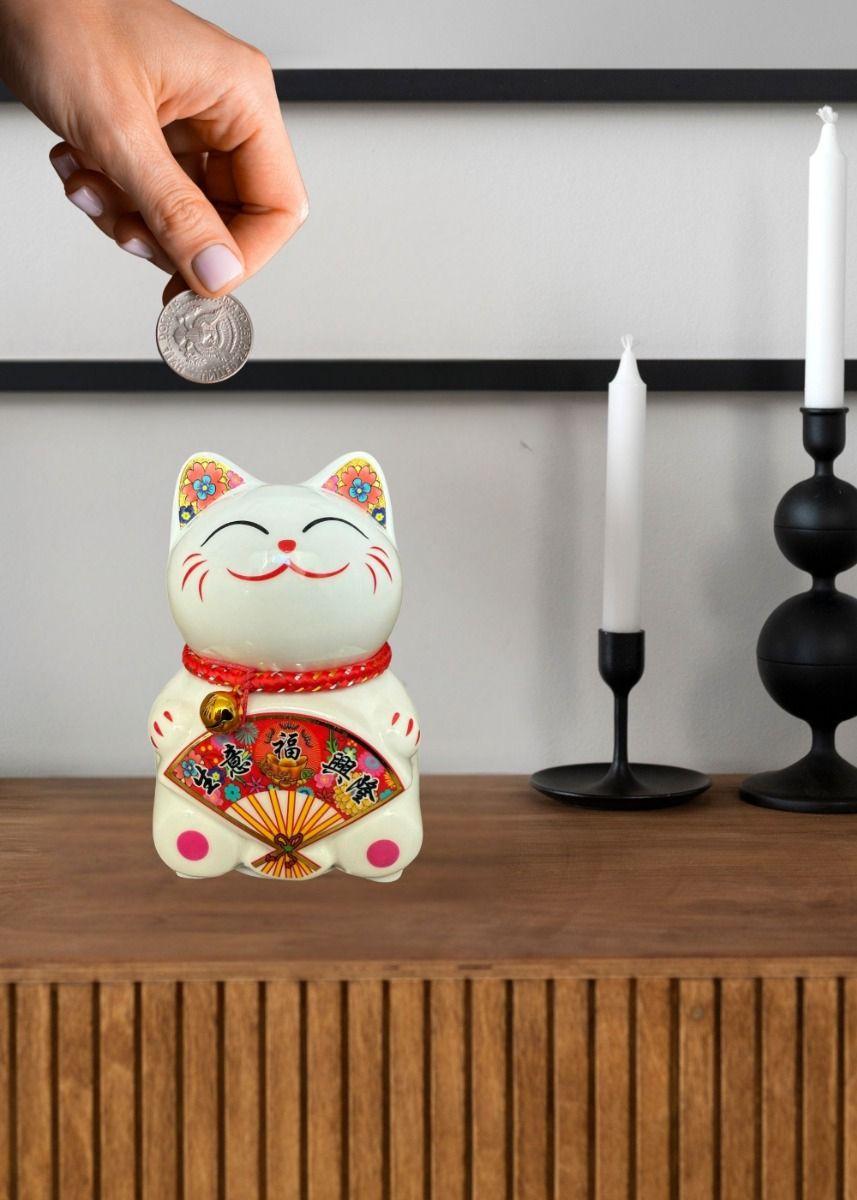 Set 2 Alcancía Gato Suerte Adorno Decoración Hogar Jhn-4