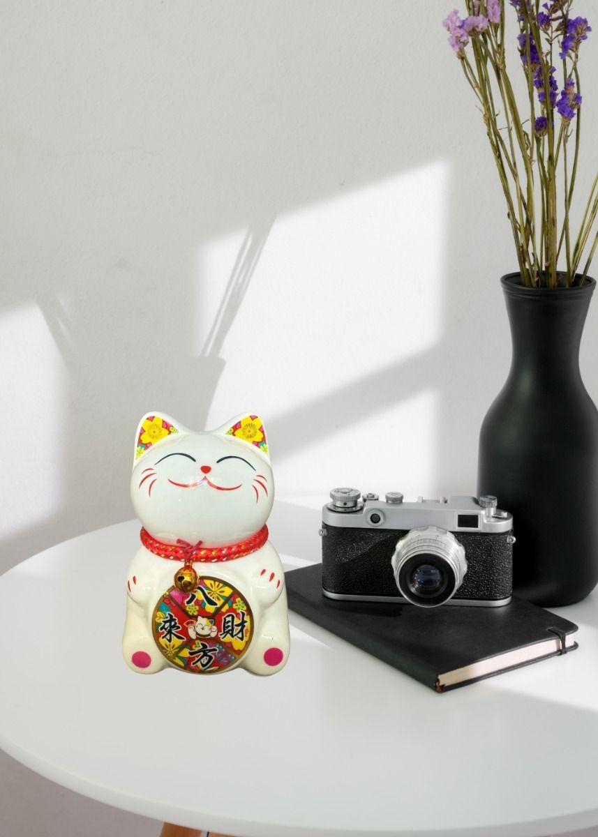 Set 2 Alcancía Gato Suerte Adorno Decoración Hogar Jhn-8