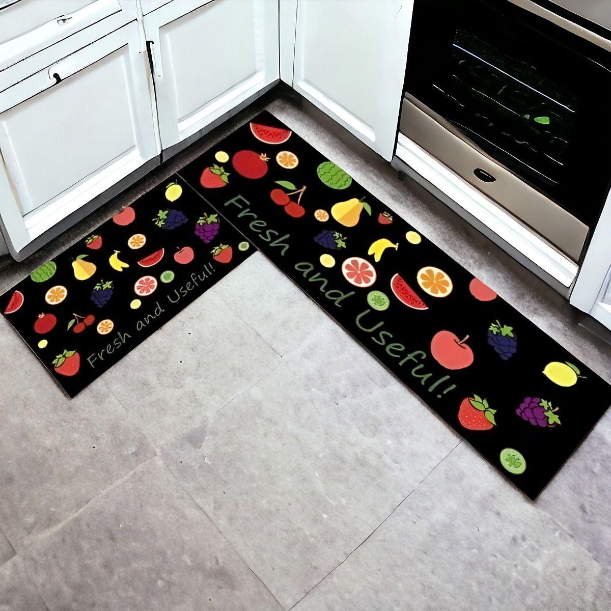 Alfombra Cocina Piso Entrada Antideslizante 2 Piezas Jhn-6