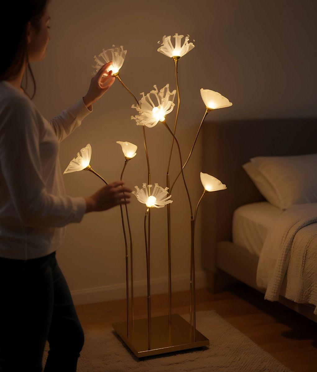 Lámpara Decorativa Pie Moderna Floral Iluminación Hogar Jhn-2