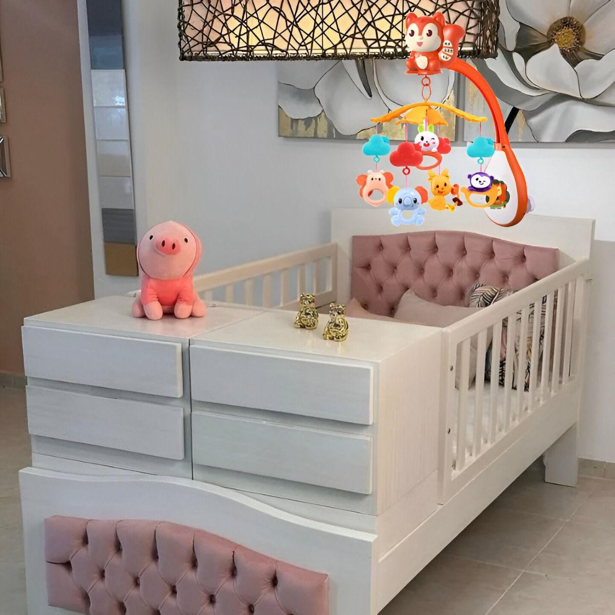 Móvil Musical Cuna Bebé Juguete Giratorio Sonajero Jhn-4