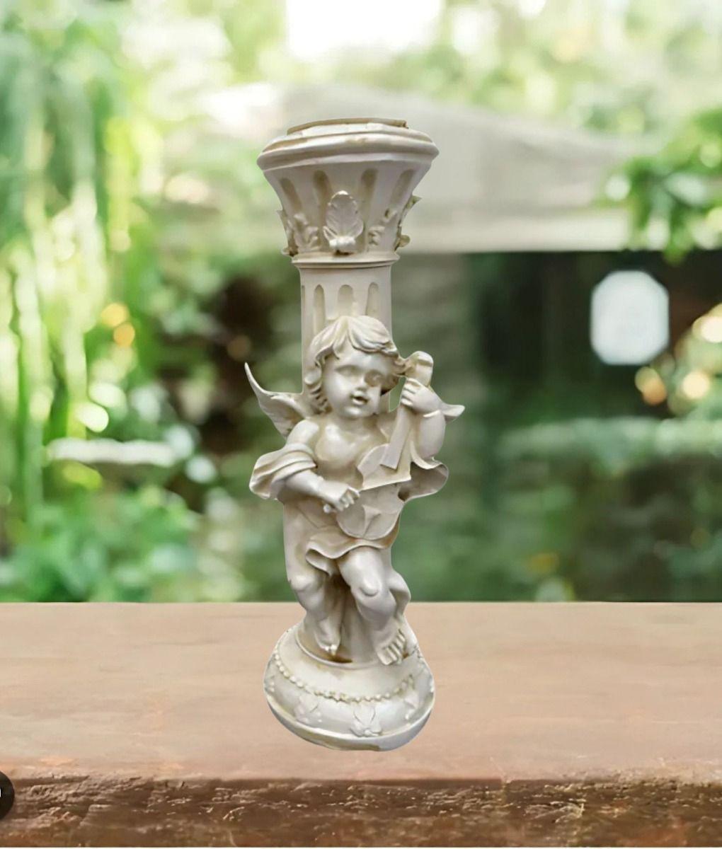 Portavelas Decorativo Querubín Estilo Romántico Vintage Jhn-7