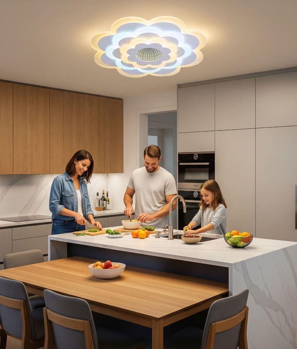 Lámpara Techo Decorativa LED Flor Efecto 3D Jhn-4