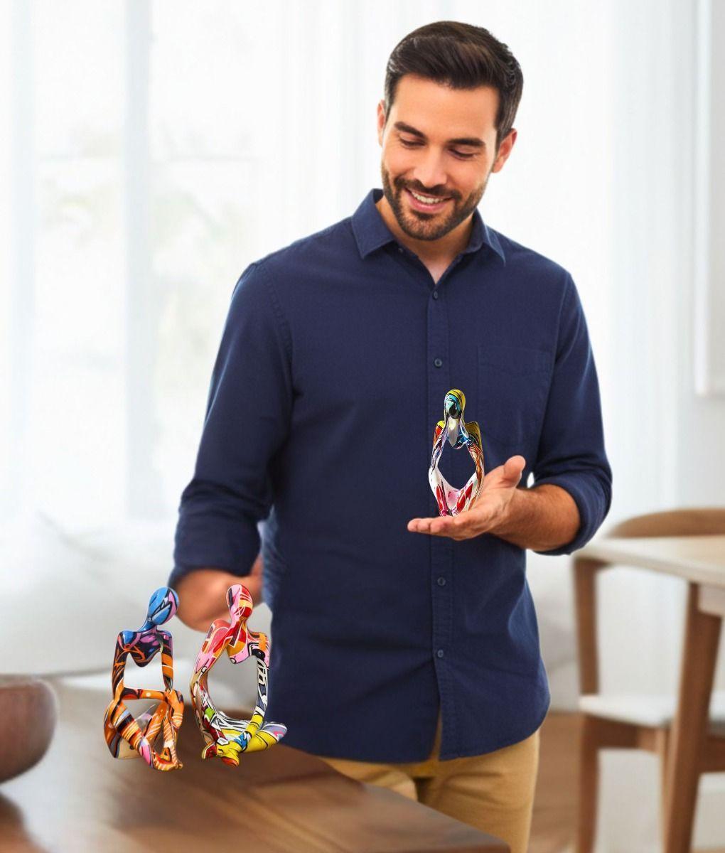 Set 3 Figura Decorativa Estatua Pensador Graffiti Hogar Jhn-4