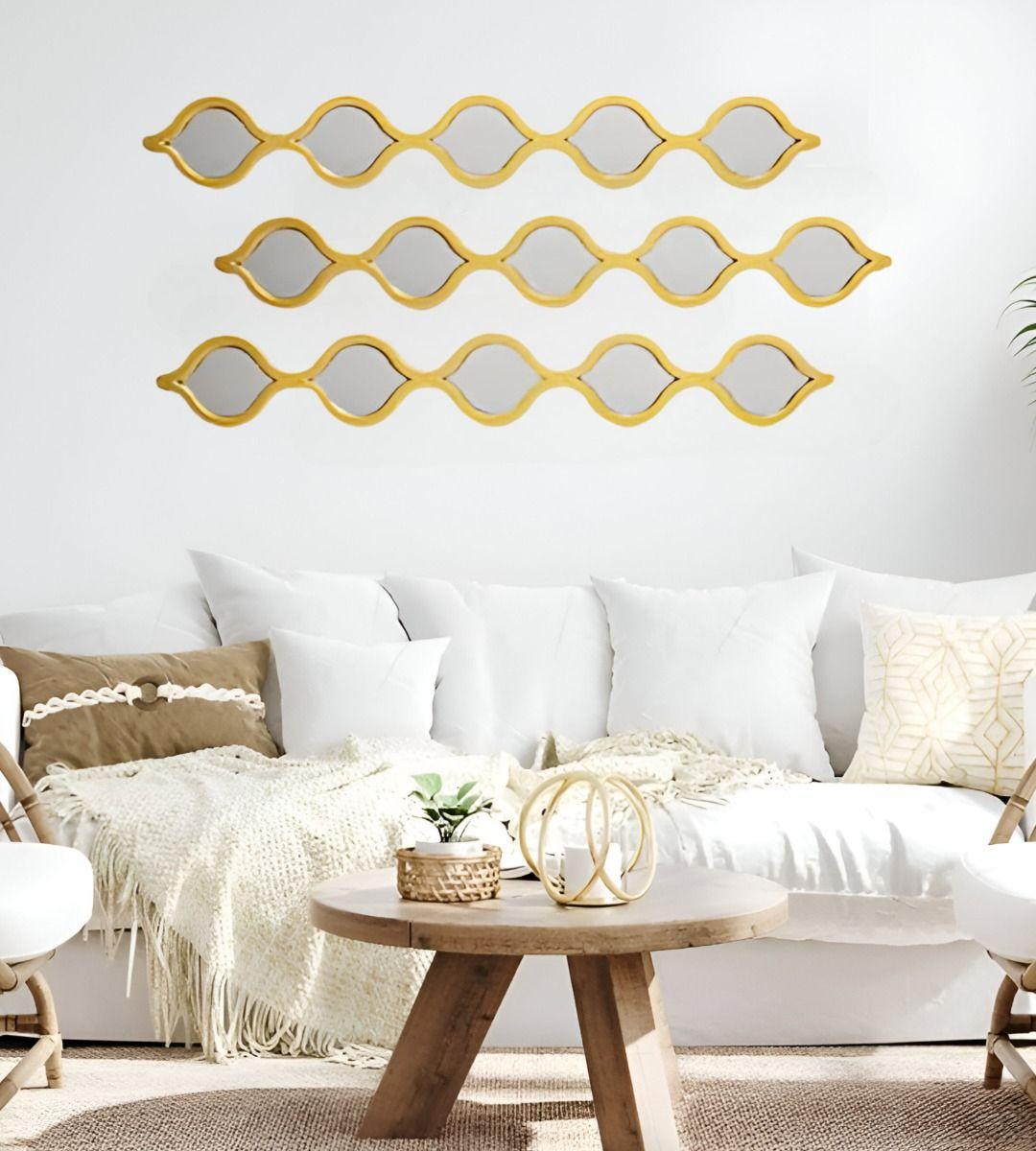 Espejo Pared Decorativo Lluvia Lágrimas Ondas Arabescas Jhn-3