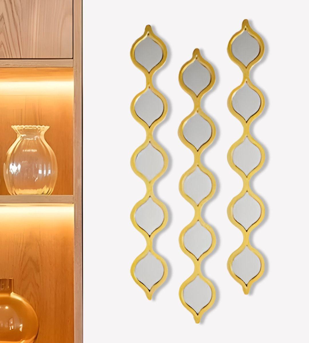 Espejo Pared Decorativo Lluvia Lágrimas Ondas Arabescas Jhn-7