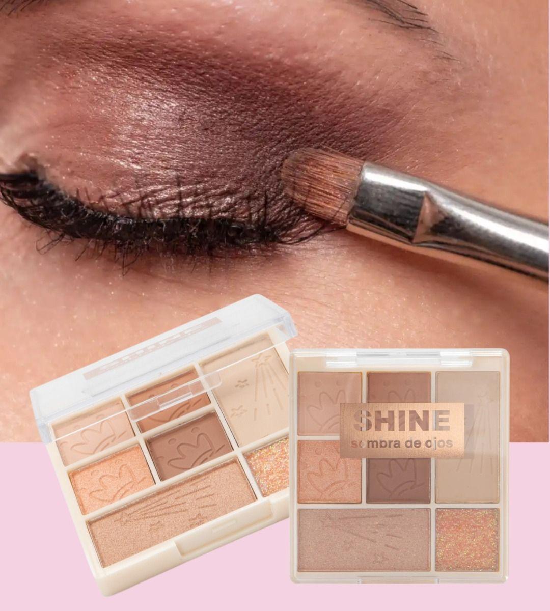 Set 3 Sombra Ojos Paleta Multifuncional Polvo 6 Colores Jhn-2