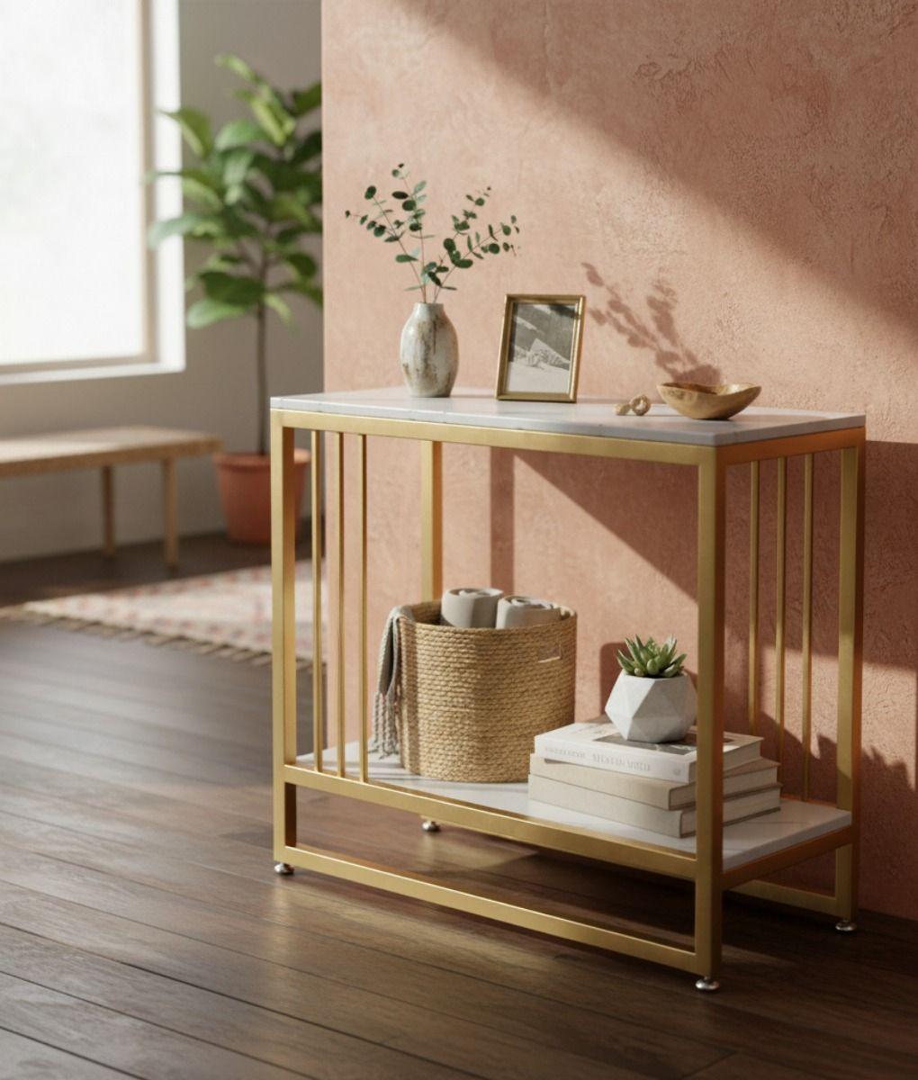 Mesa Centro Auxiliar Minimalista Decorativa Doble Nivel Jhn-6