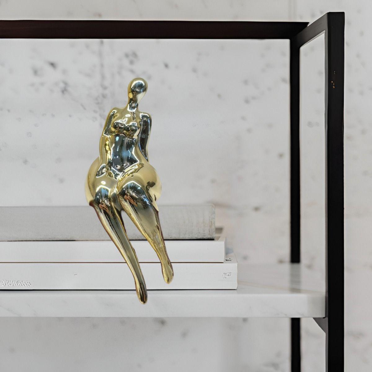 Set 2 Escultura Mujer Decoración Moderna Centro Mesa Jhn-3