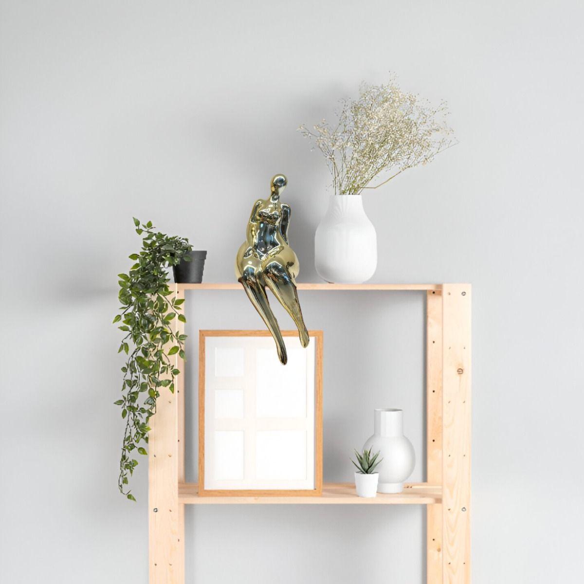 Set 2 Escultura Mujer Decoración Moderna Centro Mesa Jhn-4