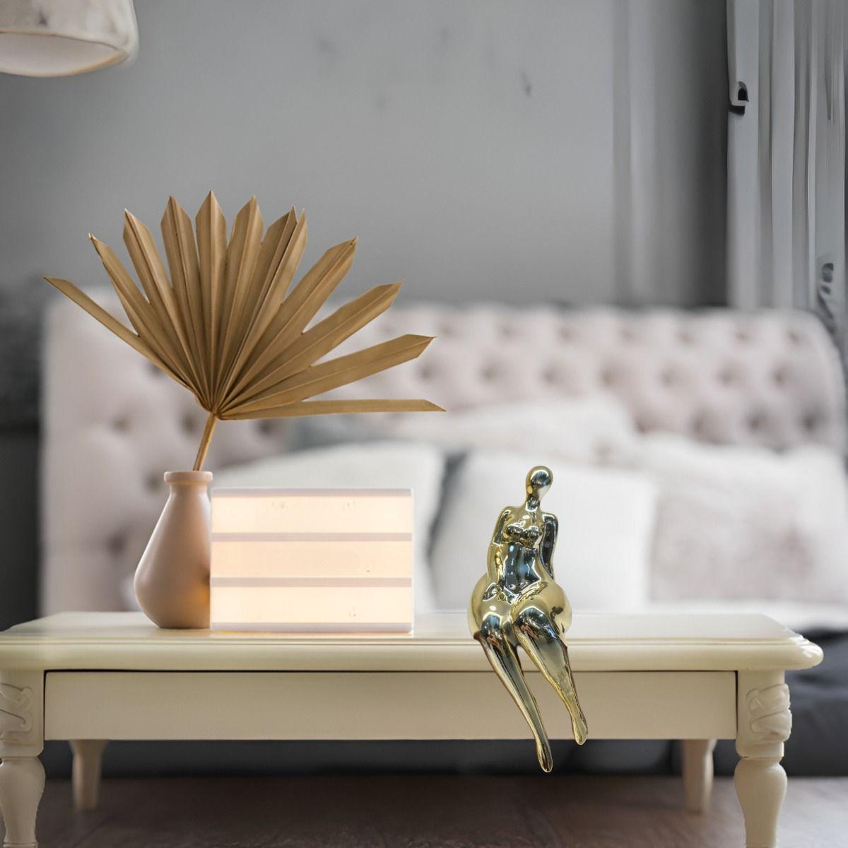 Set 2 Escultura Mujer Decoración Moderna Centro Mesa Jhn-6