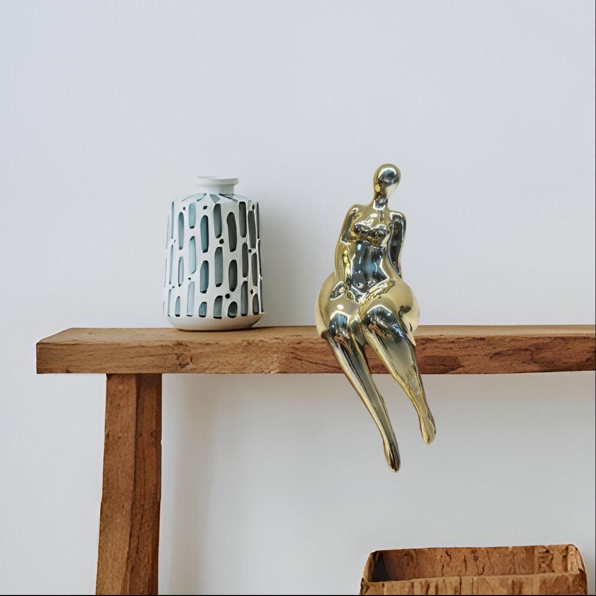 Set 2 Escultura Mujer Decoración Moderna Centro Mesa Jhn-8