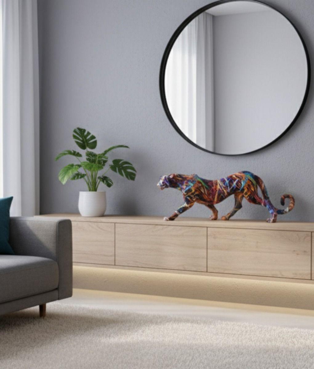 Estatura Decorativa Pantera Graffiti Escultura Urbana Jhn-8