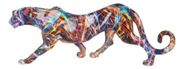 Estatura Decorativa Pantera Graffiti Escultura Urbana Jhn-9