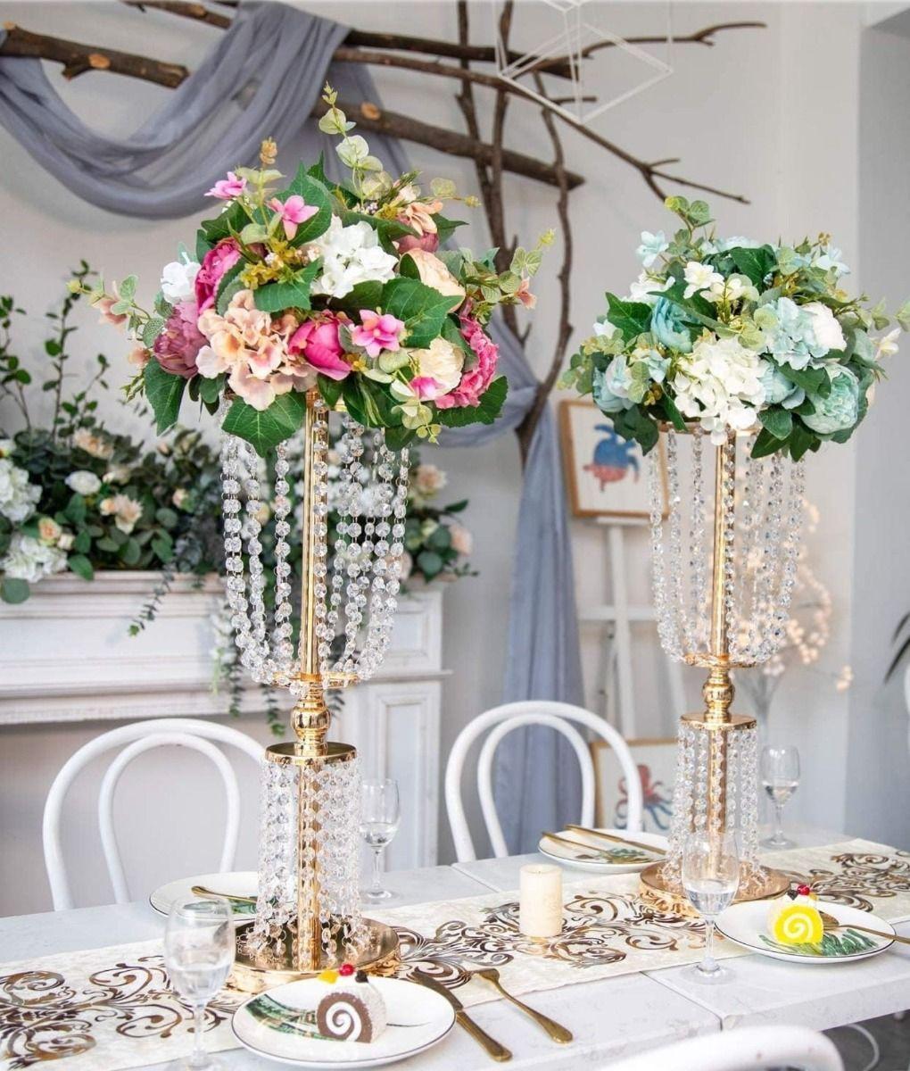 Florero Alto Decorativo Soporte Flores Centro Mesa 62cm Jhn-7