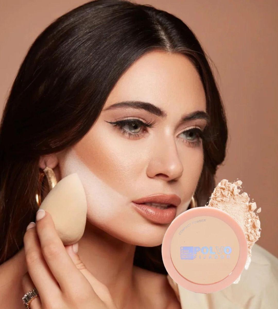 Set 3 Polvo Fijador Compacto Suavizar Líneas Expresión Jhn-2