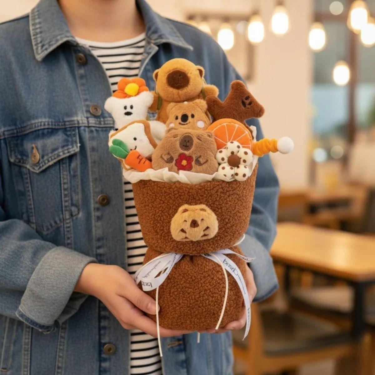 Bouquet Peluches Decorativos Suaves Lazo Satinado ALJ-3