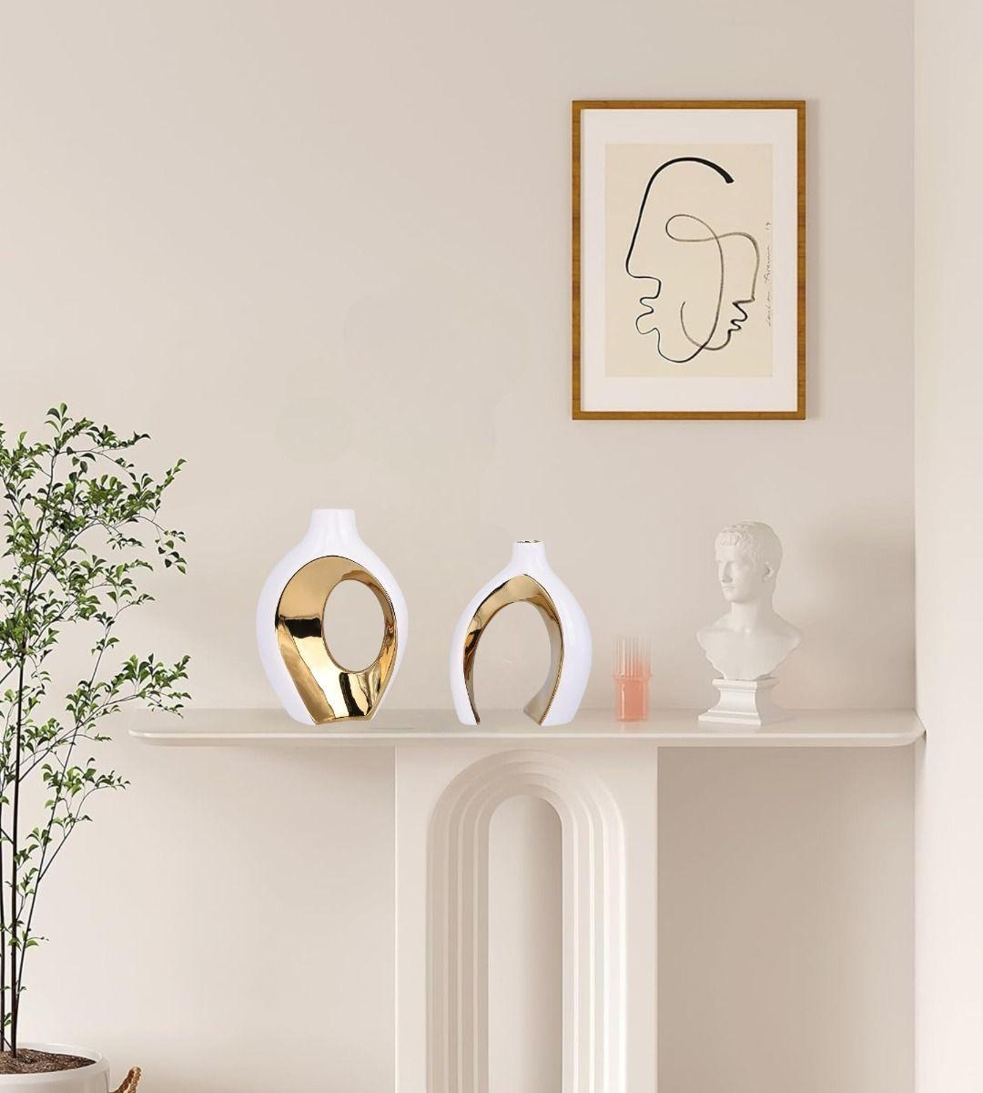 Florero Jarrón Hueco Decoración Bohemia Moderna Hogar Jhn-5