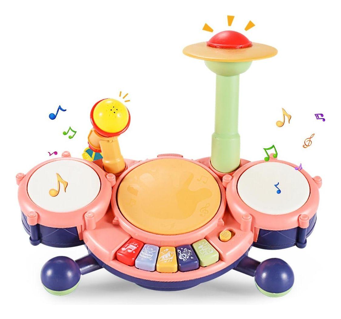 Juguete Juego Forma Cangrejo Bateria Musical Bebes Lau-0