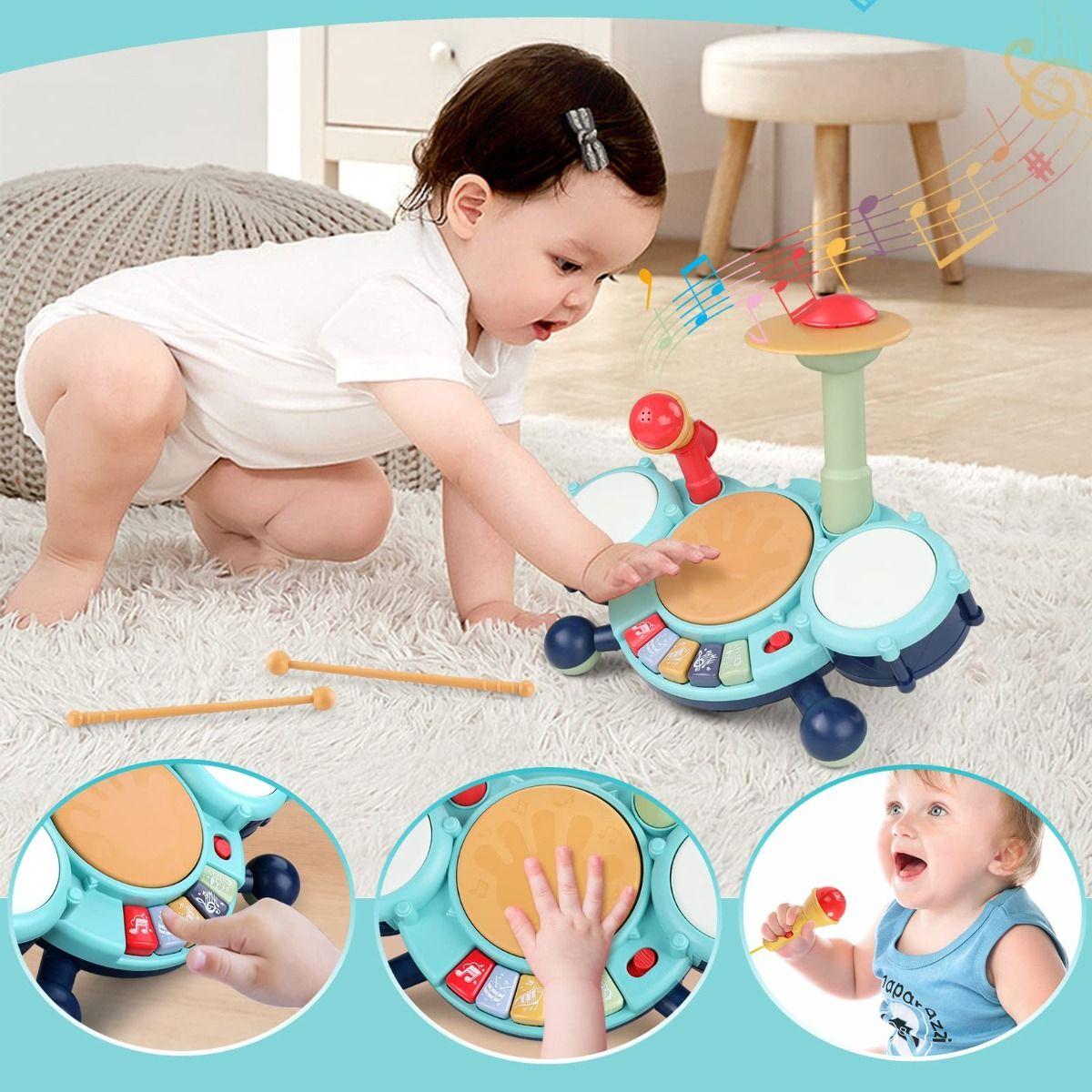 Juguete Juego Forma Cangrejo Bateria Musical Bebes Lau-2