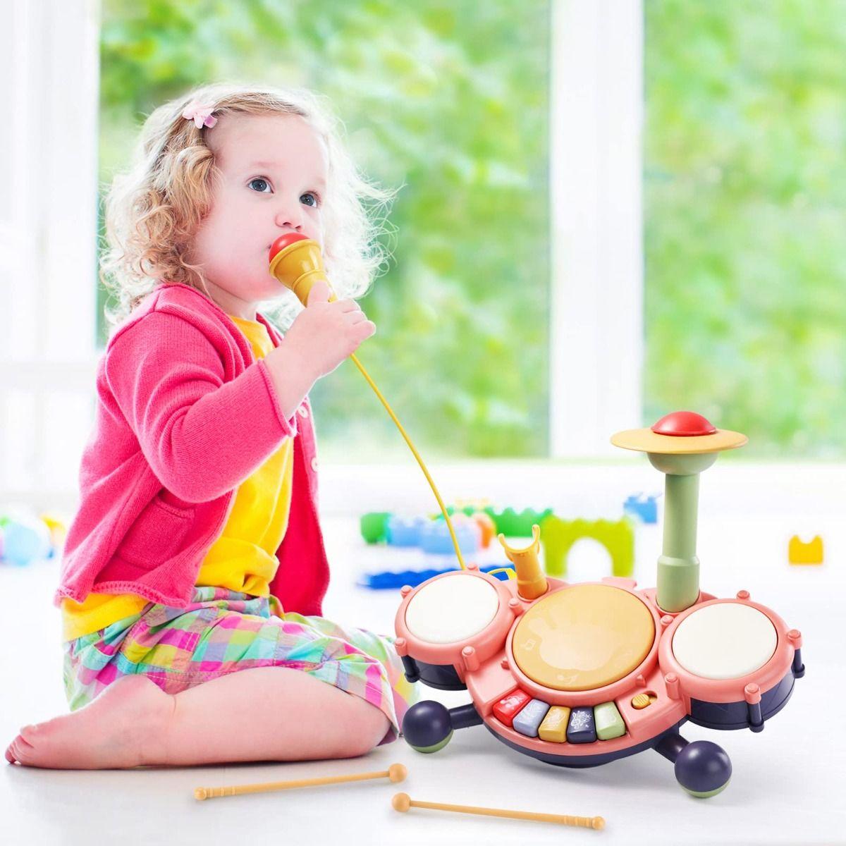 Juguete Juego Forma Cangrejo Bateria Musical Bebes Lau-5