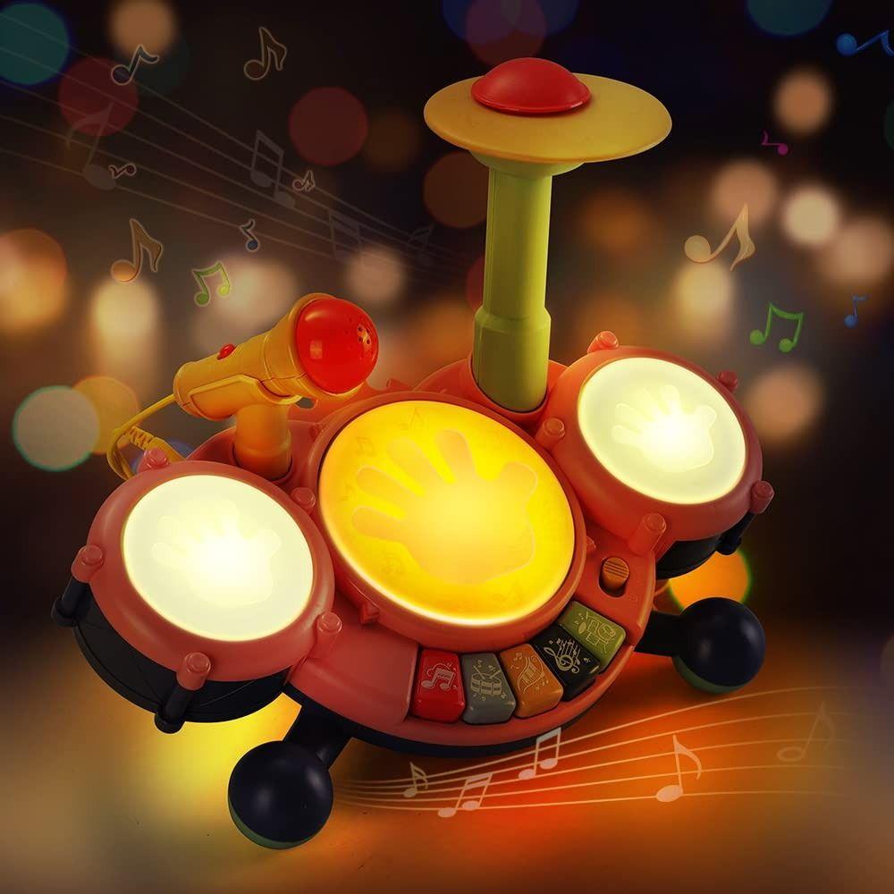 Juguete Juego Forma Cangrejo Bateria Musical Bebes Lau-8