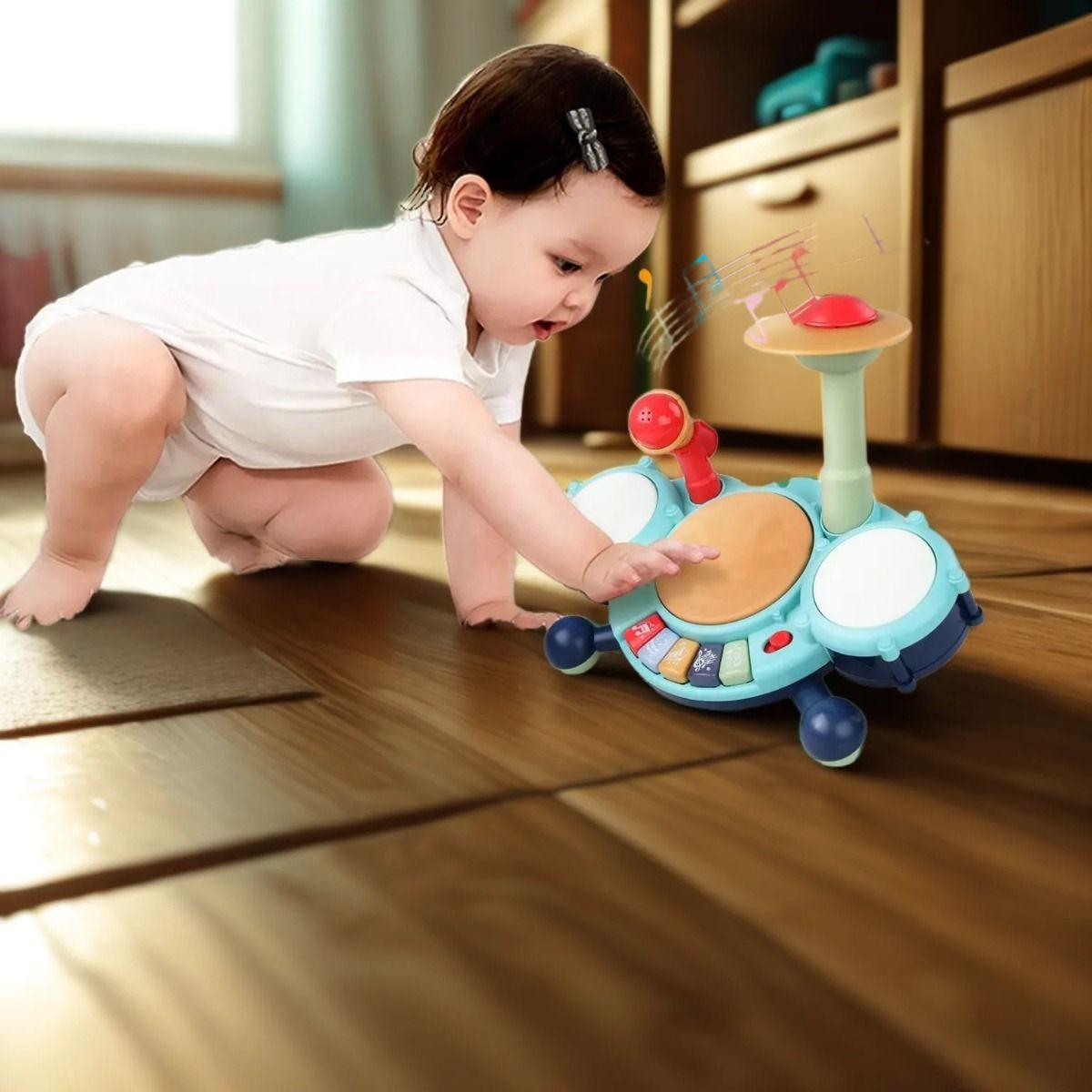 Juguete Juego Forma Cangrejo Bateria Musical Bebes Lau-9