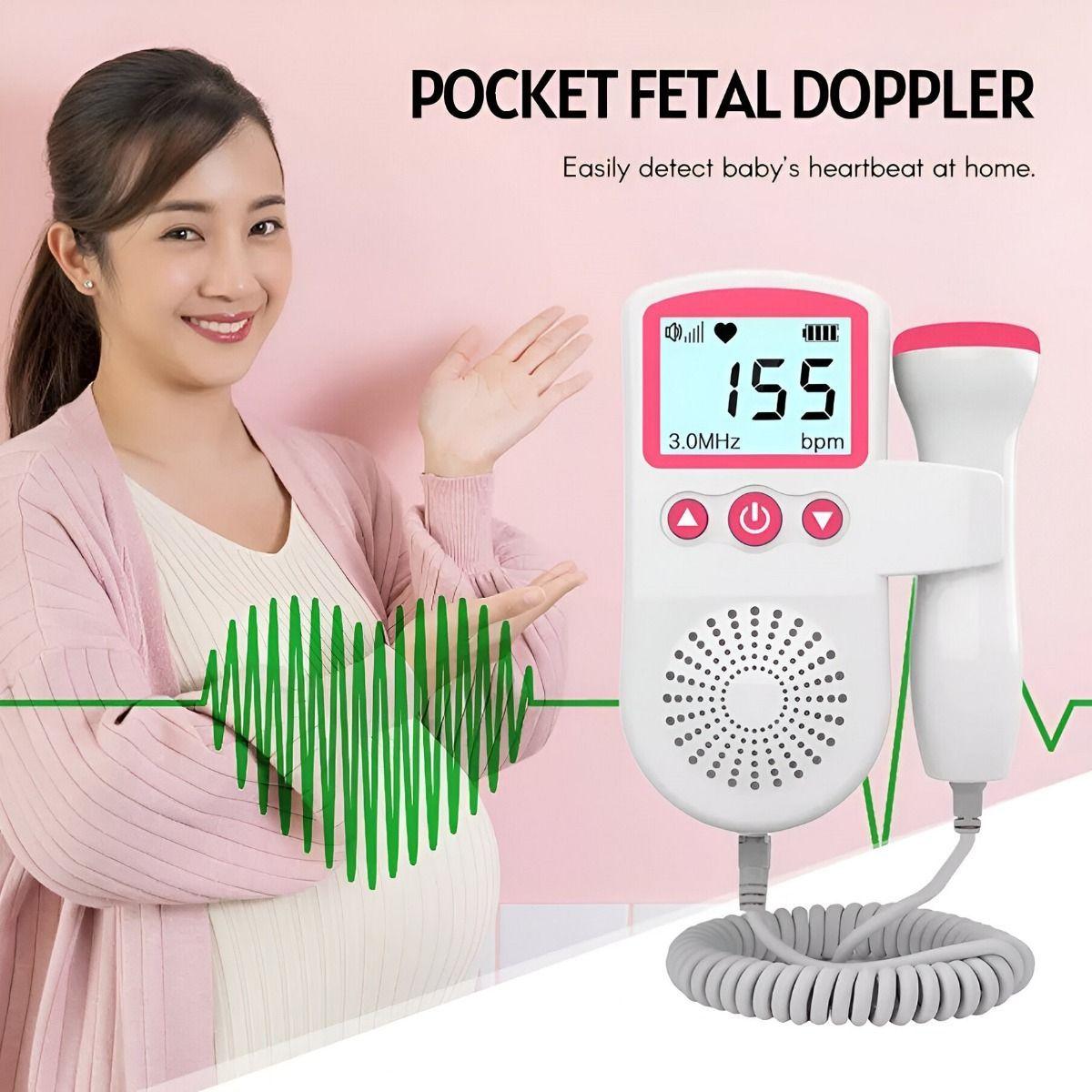 Ecógrafo Doppler Fetal Portátil Latidos Corazón Bebé Jhn-3