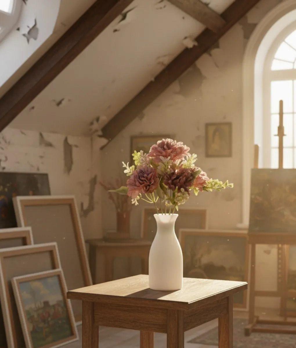 Set 4 Ramo Floral Artificial Fantasía Encanto Campestre Jhn-7