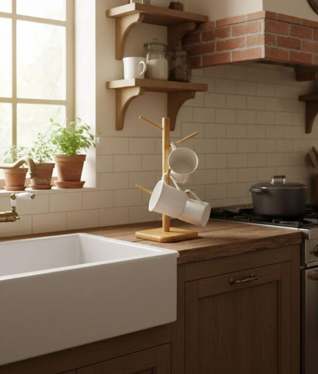 Soporte Vertical Tazas Diseño Orgánico Decorativo Jhn-4