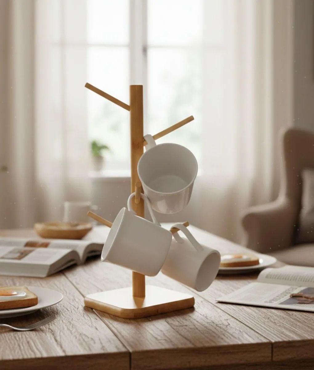 Soporte Vertical Tazas Diseño Orgánico Decorativo Jhn-6