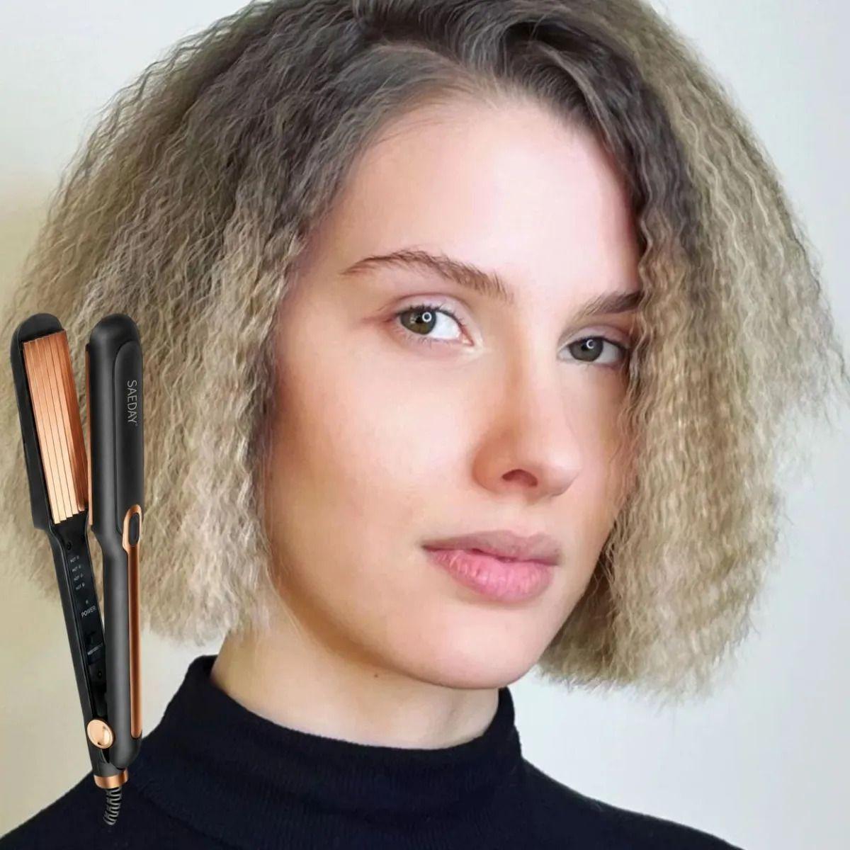 Rizadora Onduladora Cabello Efecto Crimpado Profesional ALJ-2