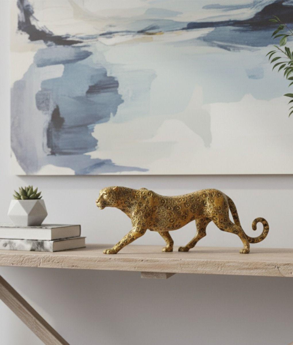 Estatura Decorativa Leopardo Escultura Adorno Hogar Jhn-7
