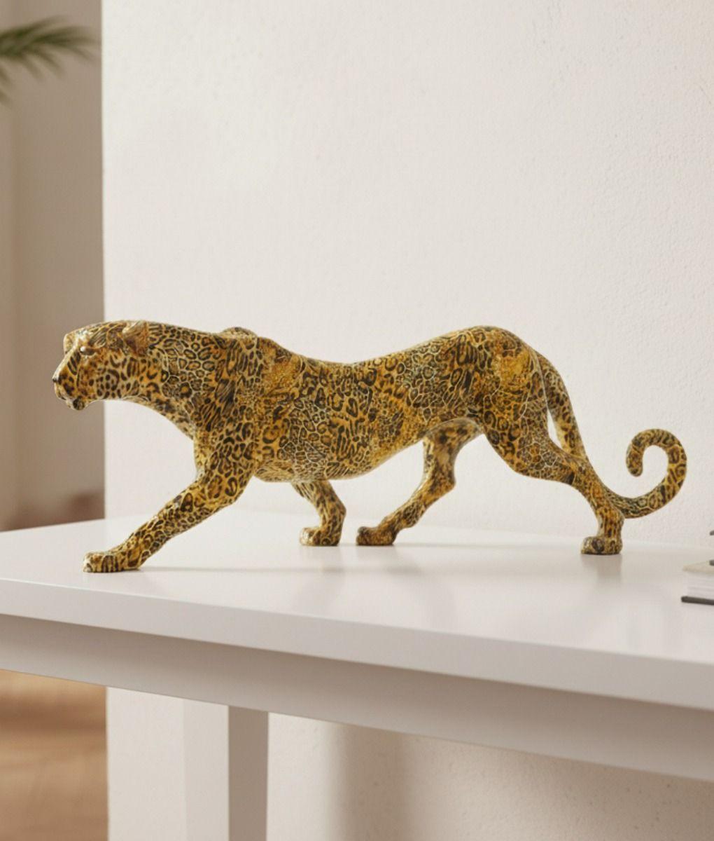 Estatura Decorativa Leopardo Escultura Adorno Hogar Jhn-9