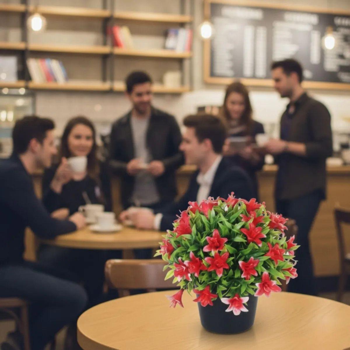 Set 2 Planta Artificial Decorativa Arreglo Floral Adorno Jhn-3